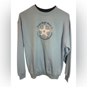 NWT M&C Sportswear Snowman Grandkids Grandma Mock Sweatshirt Sz Med